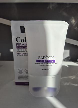 Крем для обличчя sadoer collagen firming lifting neck cream 110 мл