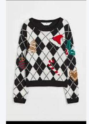 Новорічний светр h&amp;m
