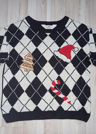 Новогодний свитер h&m 2