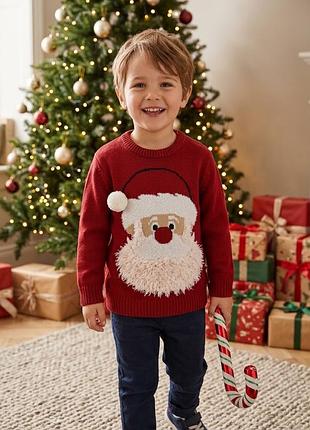 Новогодний детский свитер для мальчика 4-5 лет