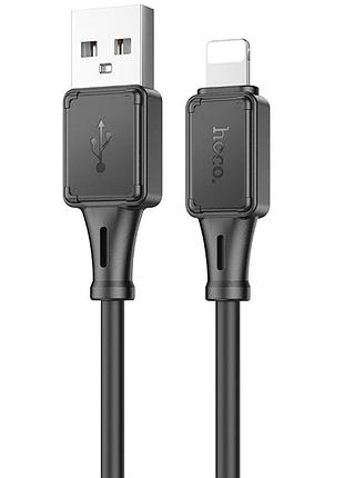 Дата кабель hoco x101 assistant usb to lightning 2.4a (1m) black