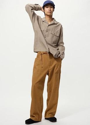 Вельветові штани в стилі workwear / карго з колаборації uniqlo x jw anderson