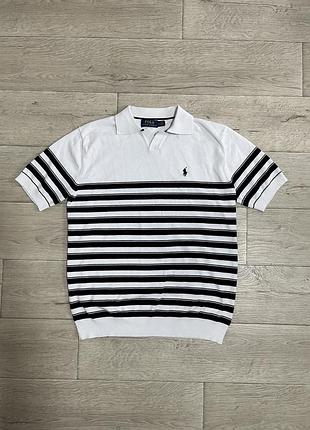 Polo ralph lauren — чоловіча в'язана футболка-поло в смужку