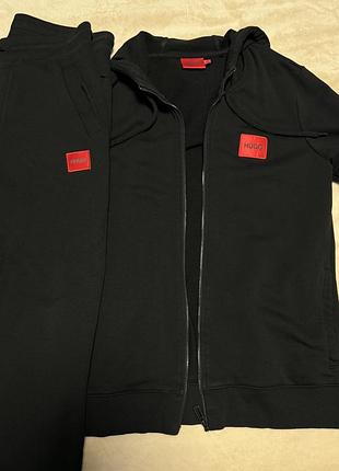 Чоловічий спортивний костюм hugo boss чорний розмір s