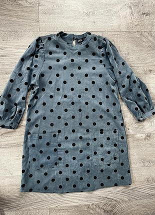 Коротка сукня жіноча zara в горох