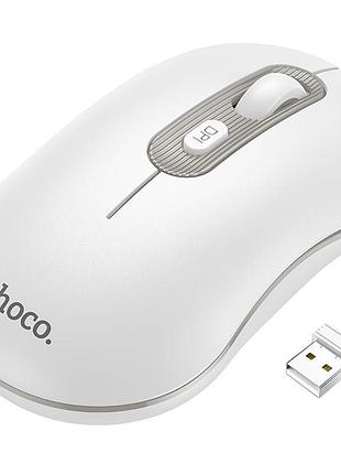 Мышь беспроводная hoco gm21 platinum 2.4g white gray