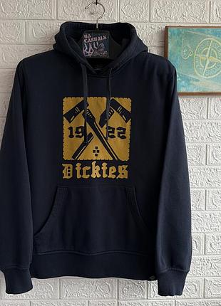Худі dickies з великим лого темно-синій рs-m тепла кофта з капюшоном