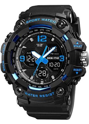 Мужские часы skmei 1742 black-blue
