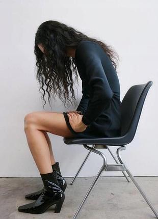 Лаковані ботильйони zara 5