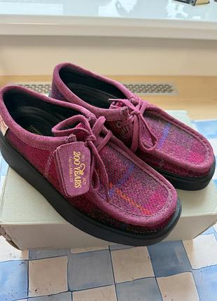 Жіночі напівчеревики clarks torview. розмір 39,5. виконані з преміального твіду.