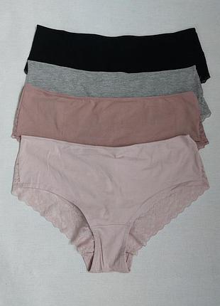 Набір 4шт трусики з мереживом h&m розмір xl