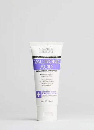 Крем для тела с гиалуроновой кислотой advanced clinicals hyaluronic acid skin hydrator