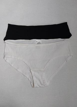 Набір 2 шт бавовняні трусики в рубчик h&m розмір xl