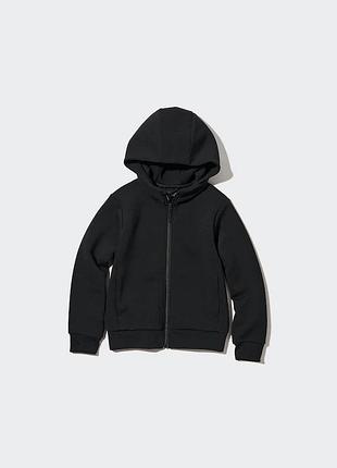 Кофта uniqlo з капюшоном на змійці чорна