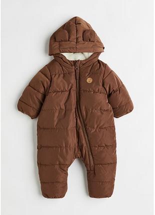 Зимовий комбінезон h&m ведмедик шоколадного кольору