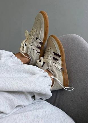 Кросівки жіночі adidas spezial | lighe beige / cow print