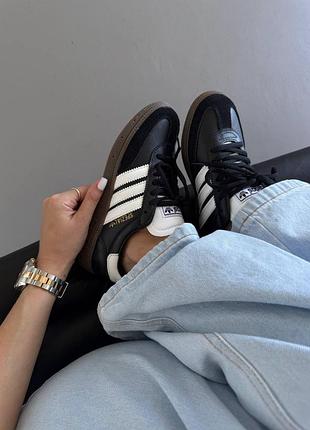 Кроссовки женские adidas spezial | black / white leather