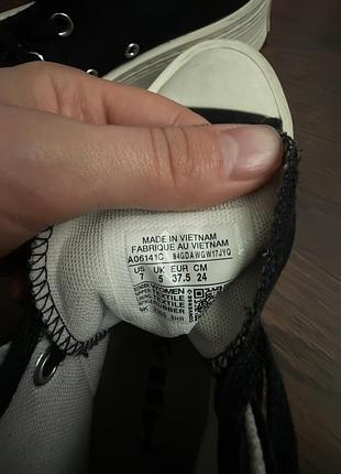 Кеди converse високі на платформі чорні 3
