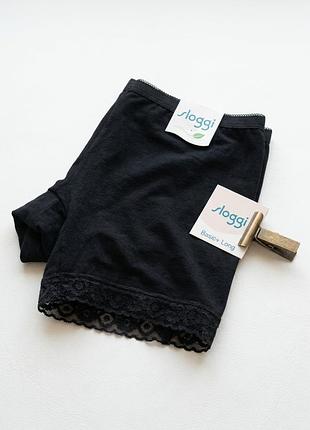 Жіночі подовжені труси-шорти sloggi basic+ long з мереживом (xl / eu 42)