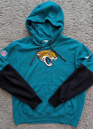 Худи nike x nfl jacksonville jaguars nike teal 2024, size s( oversized подойдет на м) состояние идеальное, плечи 54 подмышки 62 рукав 63 длина 70