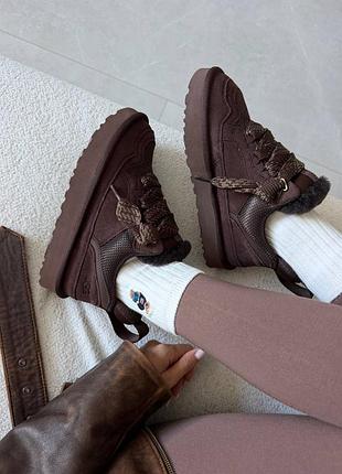 ❄️ жіночі уггі ugg lowmel sneakers | burnt cedar premium 3