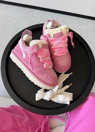 ❄️ жіночі уггі ugg lowmel sneakers | pink premium