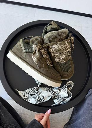 ❄️ жіночі уггі ugg lowmel sneakers | moss green premium