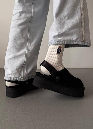 ❄️ женские угги ugg lanah clog platform black premium 8
