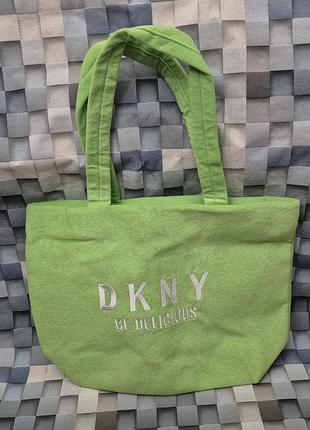 Зеленая сумка-шоппер dkny be delicious 2