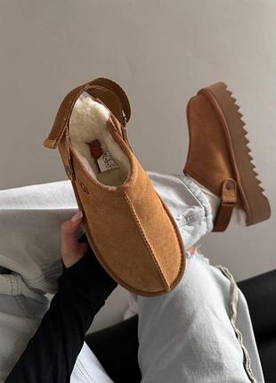 ❄️ женские угги ugg lanah clog platform chestnut premium 5