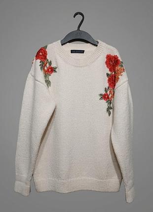 Жіночий светр m&s collection в'язаний з вишивкою, розмір ml