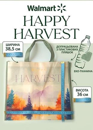 Эко-сумка шоппер walmart «happy harvest» / многократная сумка для шопинга