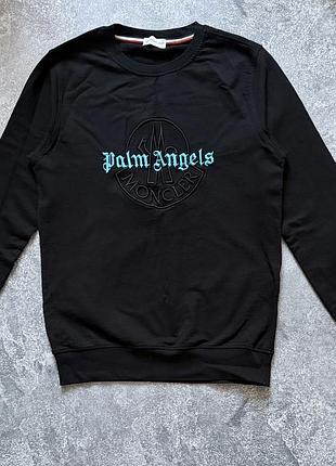 Чоловіча кофта moncler x palm angels чорна розмір s