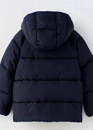 Куртка для підлітків zara зимова синя 2