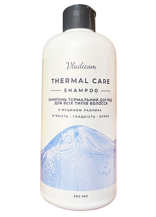 Шампунь для всех типов волос vladicom thermal care тройной эффект с термальной водой и муцином 500 мл