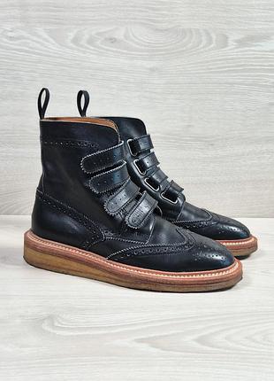 Шкіряні жіночі демісезонні черевики на липучках whf weber hodel feder sacramento boots italy, розмір 36