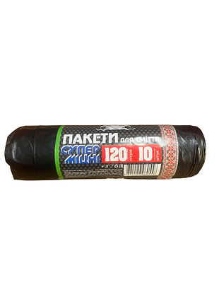 Пакеты для мусора «галицкие львы» суперпрочные, 120 л, 10 шт (700×1100 мм)