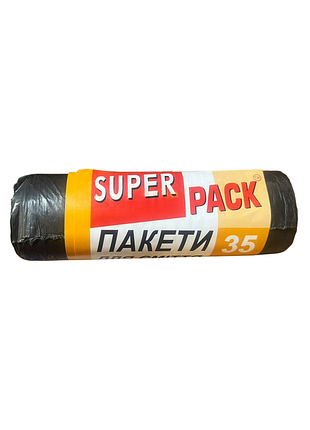 Мусорные пакеты "super pack" 35 л, 15 шт