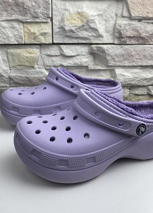 Жіночі сабо crocs classic platform lined clog