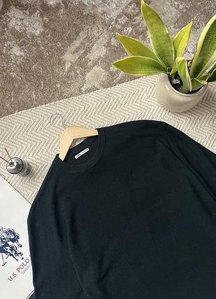 Чоловічий вафельний светр zara темно-зелений