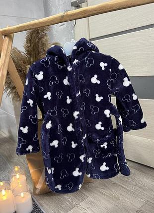 Халат дитячий mickey mouse махровий синій