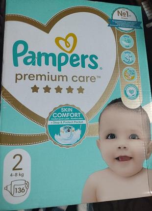 Підгузки pampers premium care, розмір 2 (4-8 кг), 136 шт. є різна фірма і різна вага