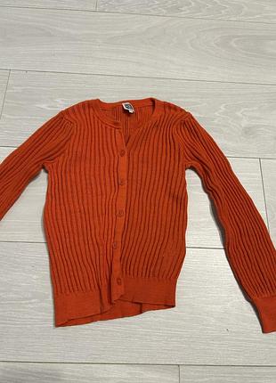 Кофта для дівчинки petit bateau помаранчева на ґудзиках
