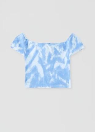 Топ, топік, топік, кроп топ, в рубчик, тай дай, tie dye, pull&bear6 фото