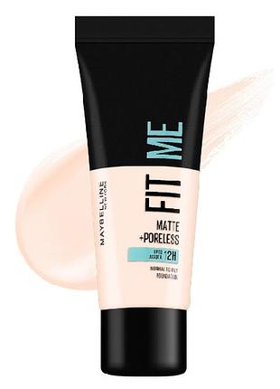 Матувальний тональный крем maybelline new york fit me! matte + poreless foundation 95 fair porcelain 30 мл