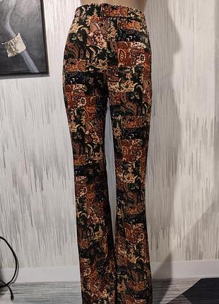 Теплі велюрові штани кльош