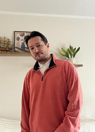Чоловіча кофта 1/4 zip lands' end коралова 7