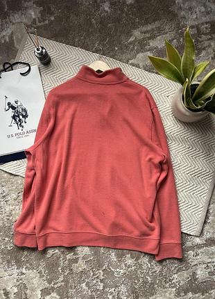 Чоловіча кофта 1/4 zip lands' end коралова 5