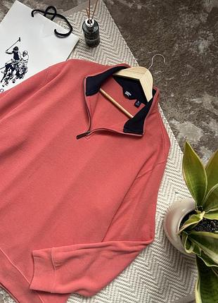 Чоловіча кофта 1/4 zip lands' end коралова 4