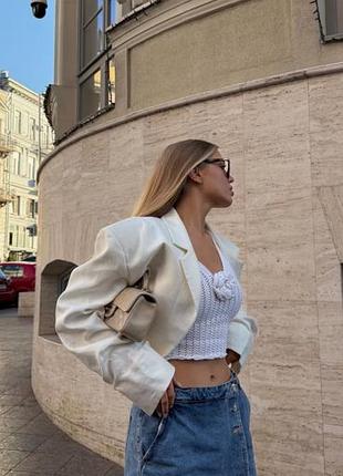 Топ жіночий massimo dutti вʼязаний білий